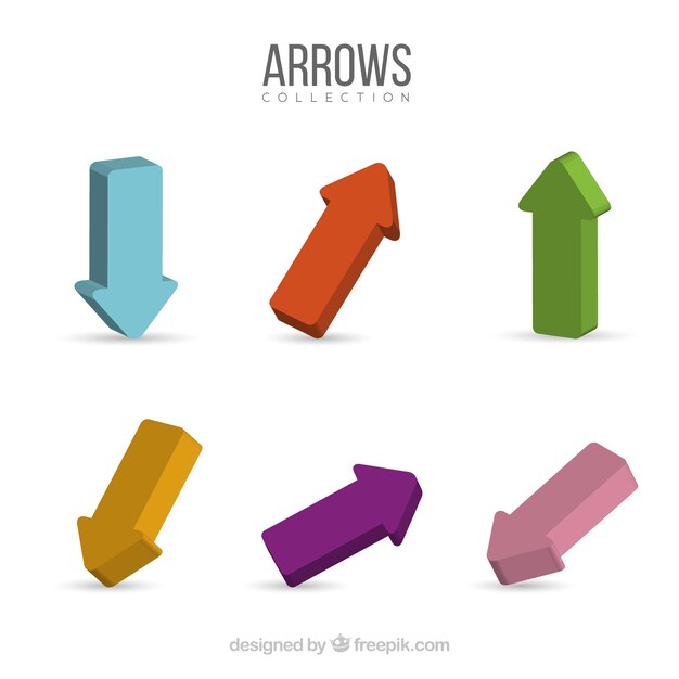 Fondo de flechas de colores