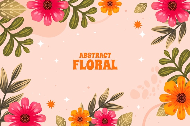 Vector gratuito fondo floral abstracto acuarela