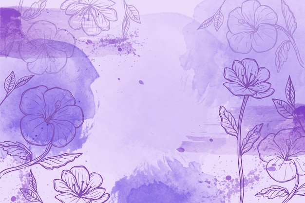 Fondo floral abstracto acuarela