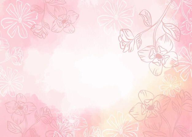 Fondo floral abstracto acuarela
