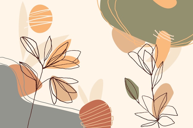 Fondo floral abstracto dibujado a mano