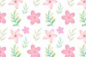 Vector gratuito fondo floral acuarela con colores suaves