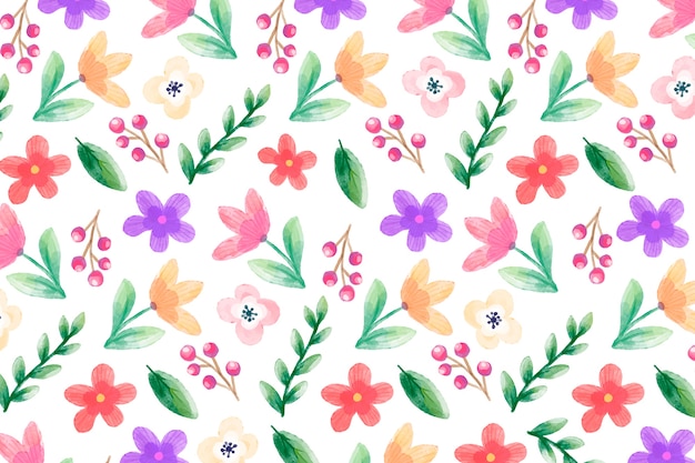 Fondo floral acuarela con colores suaves