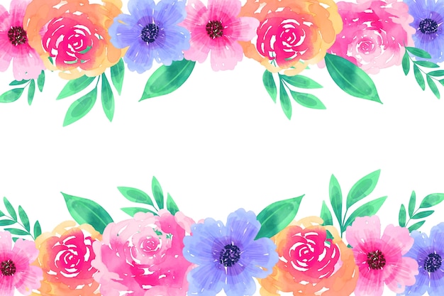 Vector gratuito fondo floral acuarela creativa