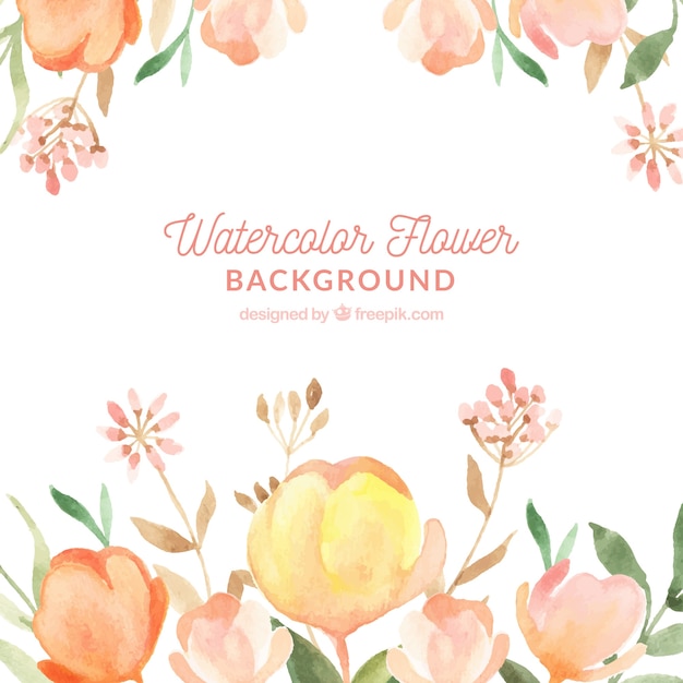 Vector gratuito fondo floral en acuarela con estilo colorido