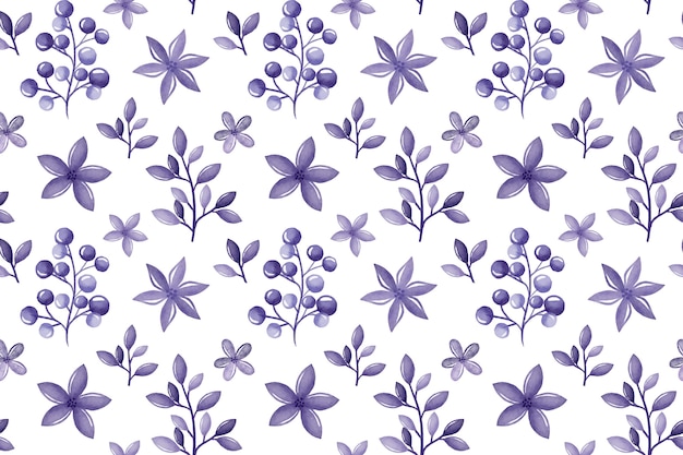 Vector gratuito fondo floral acuarela monocromática