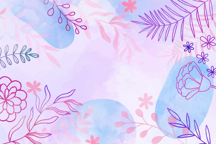 Vector gratuito fondo floral de acuarela pintado a mano