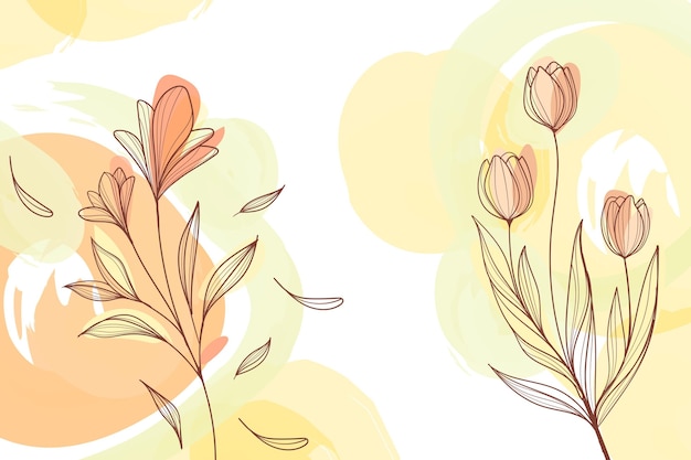 Fondo floral acuarela