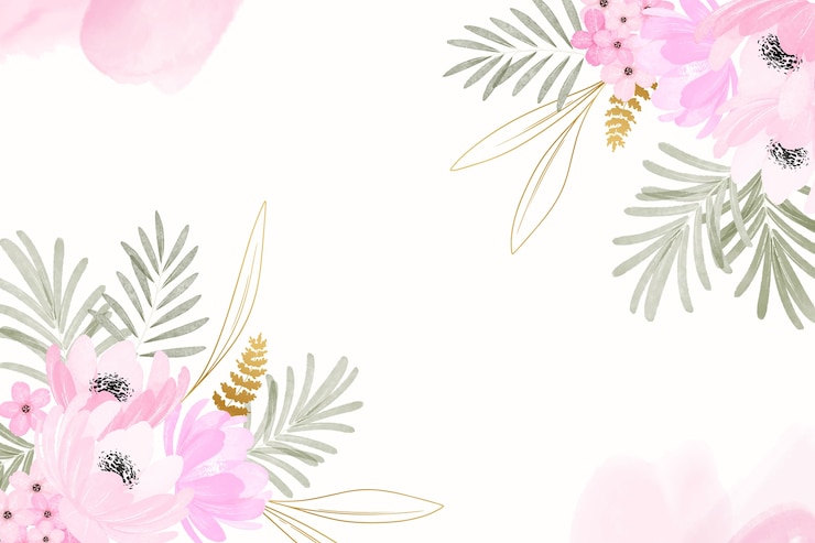 Vector gratuito fondo floral acuarela