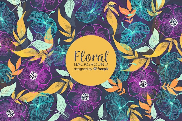 Fondo floral de la acuarela