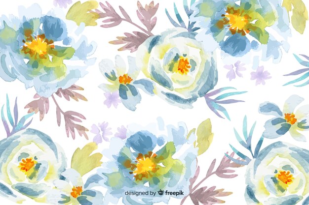 Fondo floral acuarela