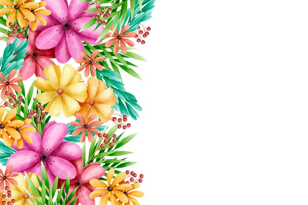 Fondo floral acuarela