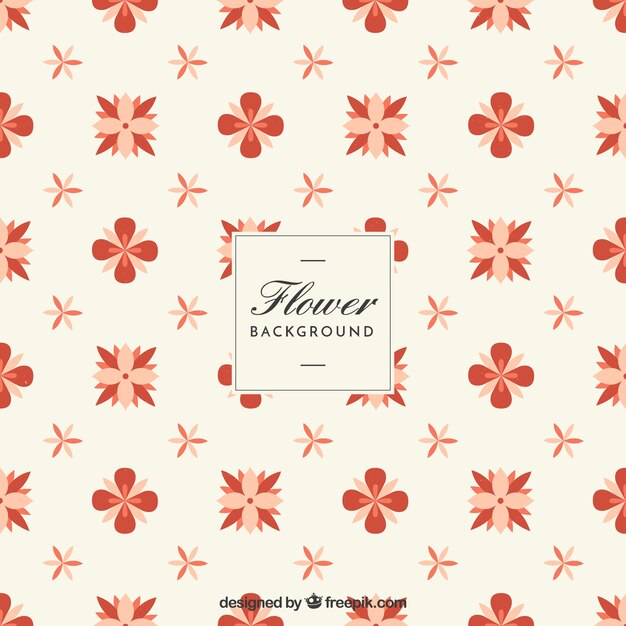 Fondo floral adorable con diseño plano