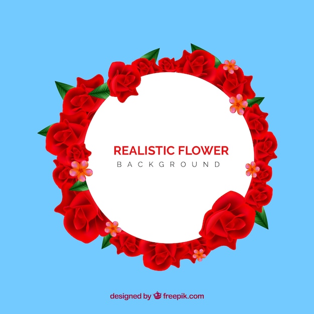 Vector gratuito fondo floral adorable con estilo realista