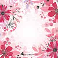 Vector gratuito fondo floral de color rosa vector