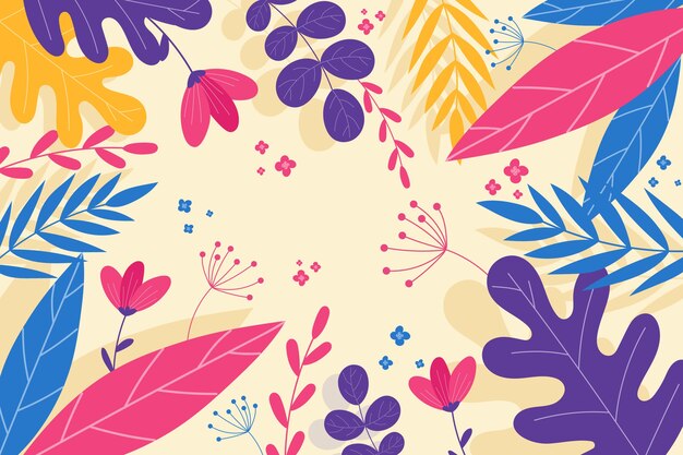 Fondo floral colorido abstracto