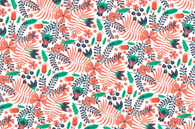 Fondo floral colorido exótico