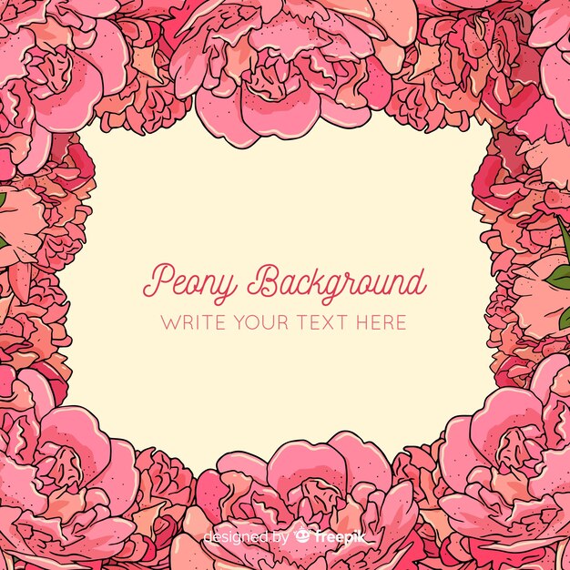 Fondo floral con concepto de peonía