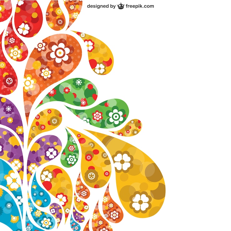 Vector gratuito fondo floral de la cosecha