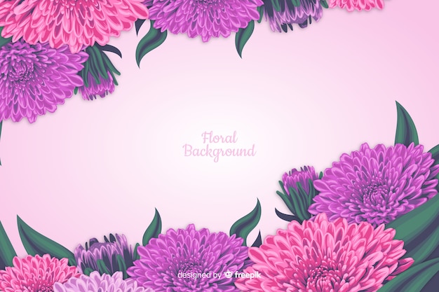 Vector gratuito fondo floral decorativo estilo realista