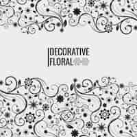 Vector gratuito fondo floral decorativo gris