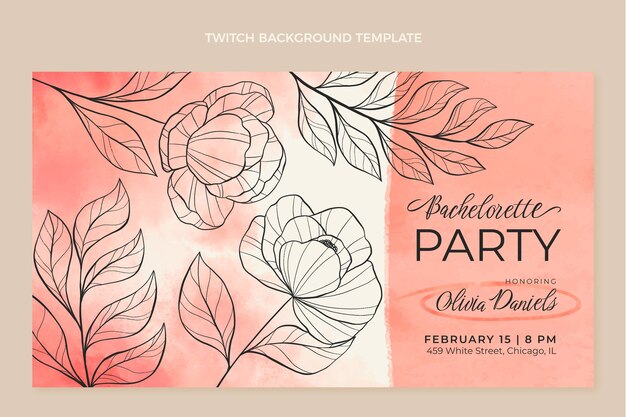 Fondo floral despedida de soltera twitch