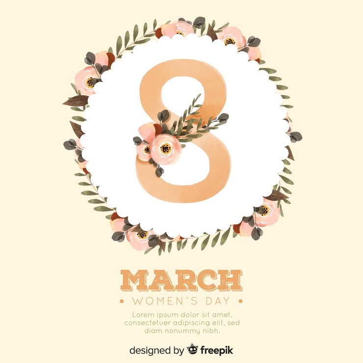 Vector gratuito fondo floral del día de la mujer