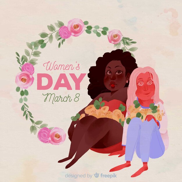 Fondo floral del día de la mujer