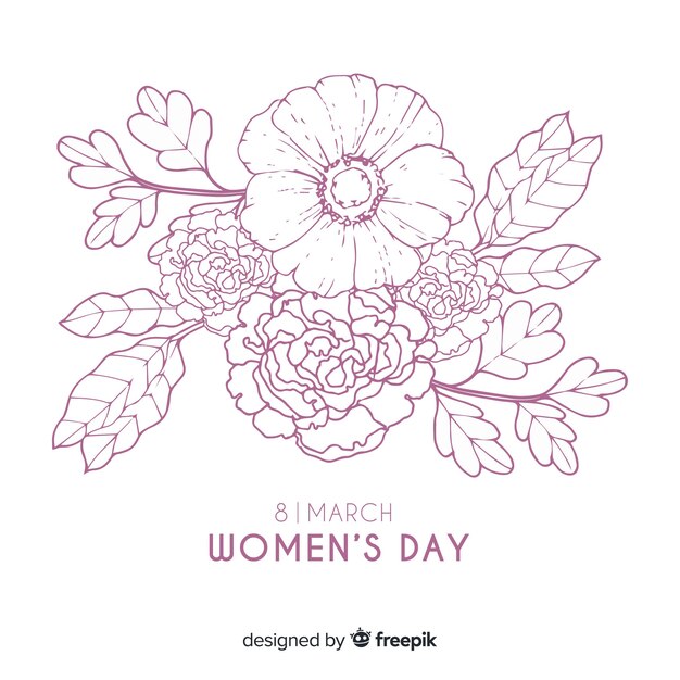 Fondo floral del día de la mujer
