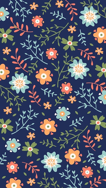 Fondo floral dibujado a mano para móvil