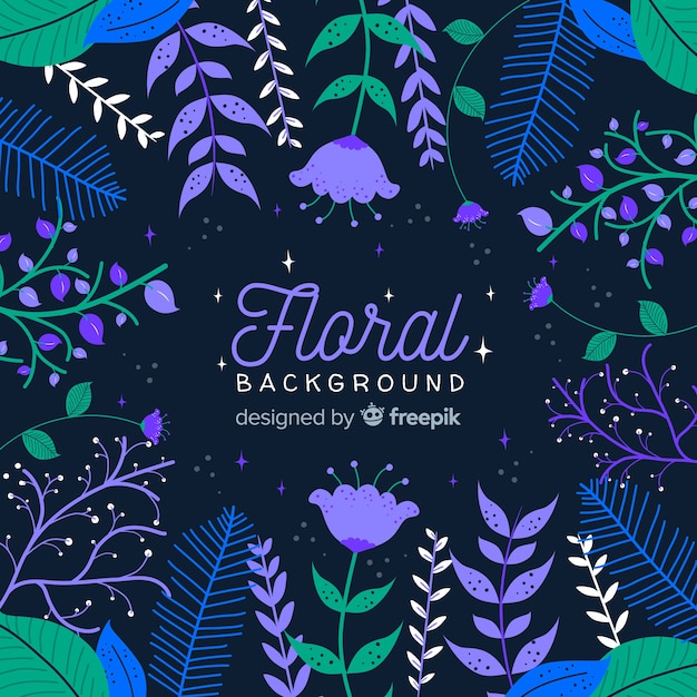 Vector gratuito fondo floral dibujado a mano