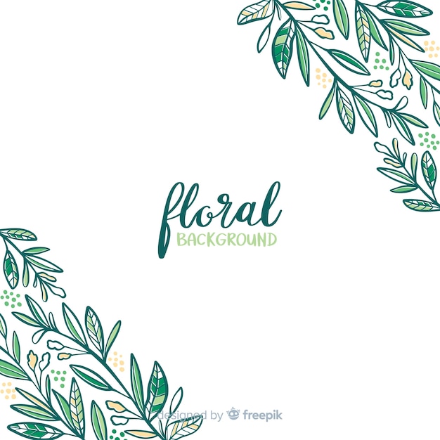 Fondo floral dibujado a mano