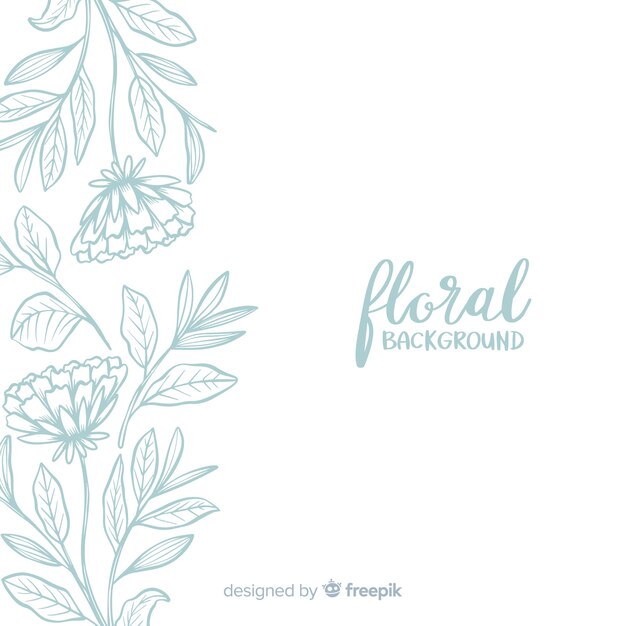 Fondo floral dibujado a mano