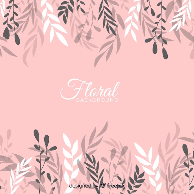 Vector gratuito fondo floral dibujado a mano