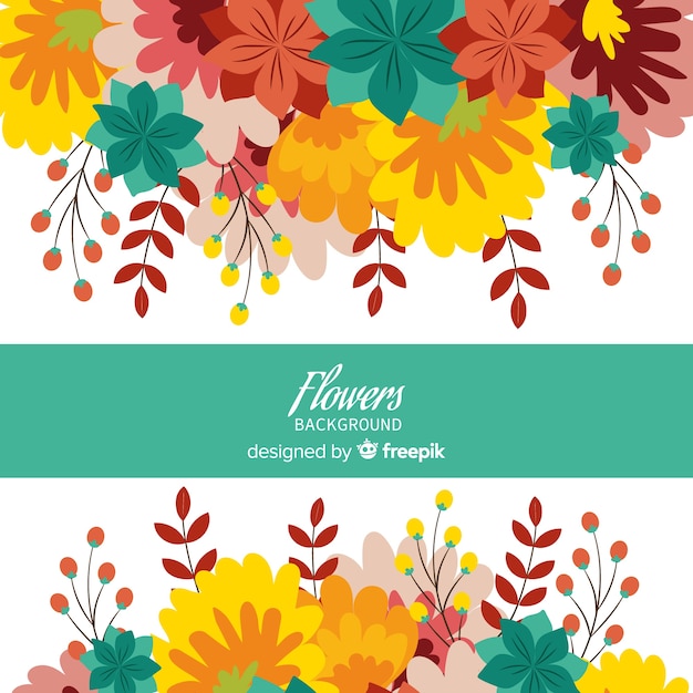 Vector gratuito fondo floral dibujado a mano