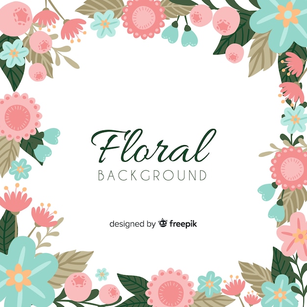Fondo floral dibujado a mano