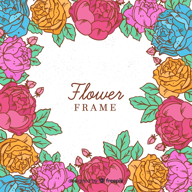 Vector gratuito fondo floral dibujado a mano