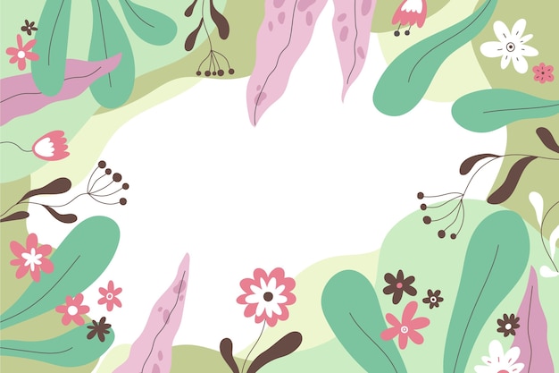 Vector gratuito fondo floral dibujado a mano