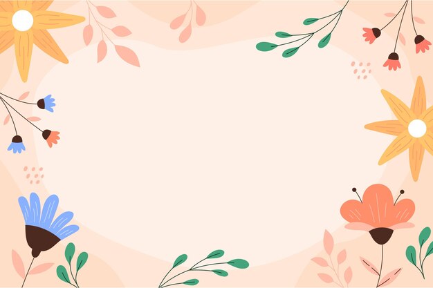 Fondo floral dibujado a mano