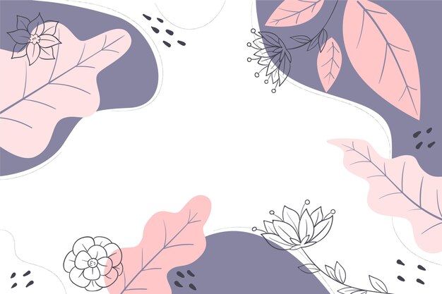 Fondo floral dibujado a mano