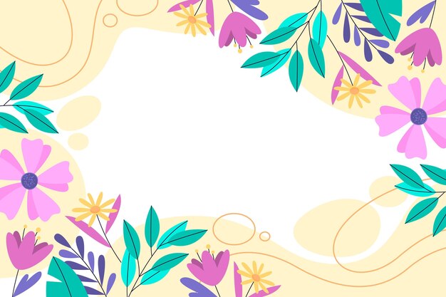 Vector gratuito fondo floral dibujado a mano