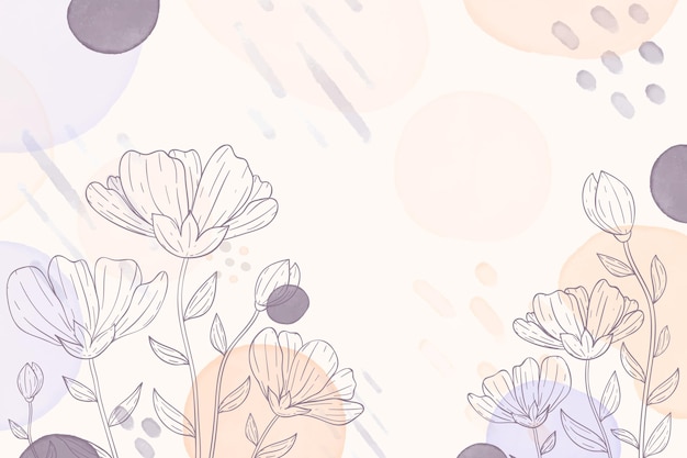 Fondo floral dibujado a mano