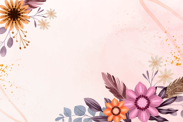 Vector gratuito fondo floral de diseño plano