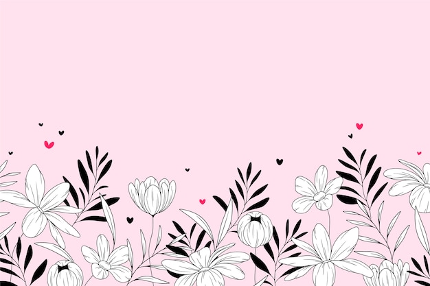 Vector gratuito fondo floral de diseño plano