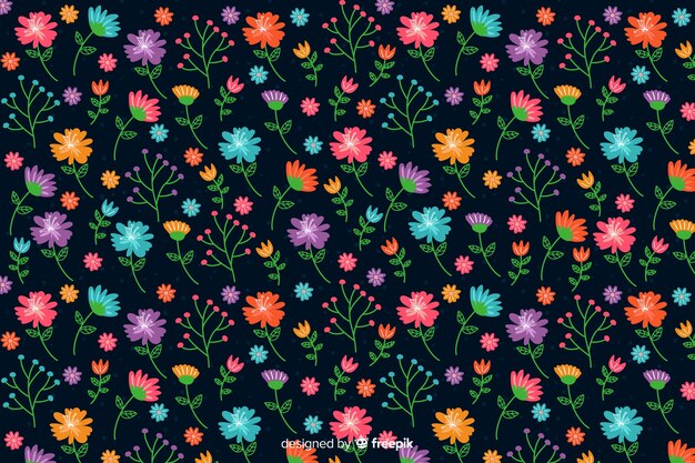 Fondo floral ditsy colorido