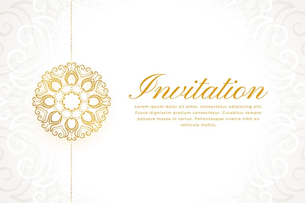 Vector gratuito fondo floral dorado de estilo clásico para tarjetas de felicitación o invitación