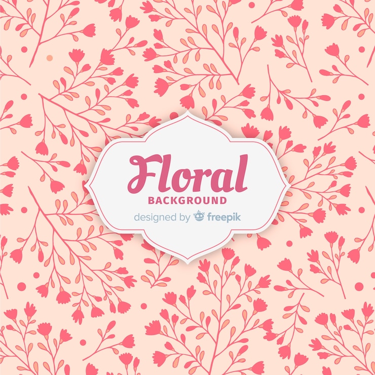 Vector gratuito fondo floral elegante dibujado a mano