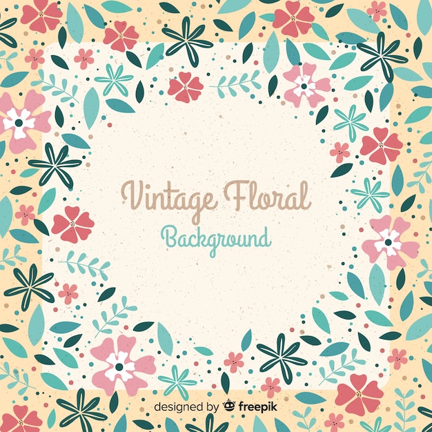 Fondo floral elegante con estilo vintage