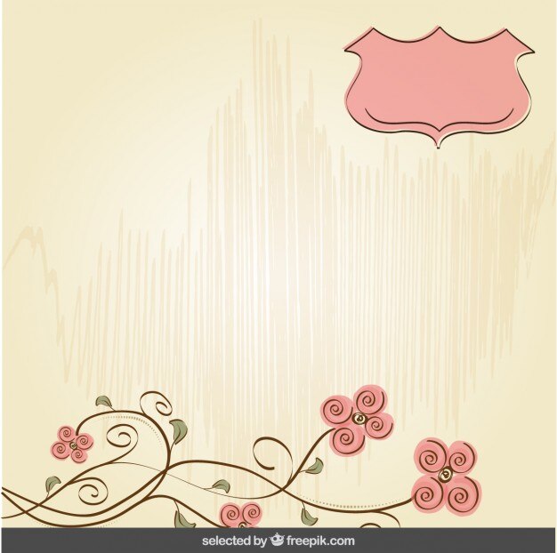 Fondo floral con escudo
