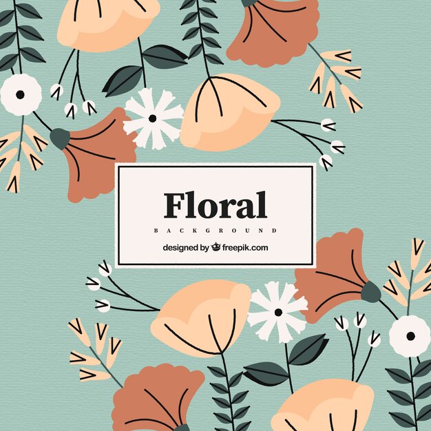 Fondo floral con especies diferentes